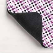 Burgundy Retro Bubbles Mousepad (Ecke)