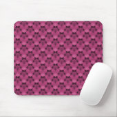 Burgundy Retro Funk Circles Mousepad (Mit Mouse)