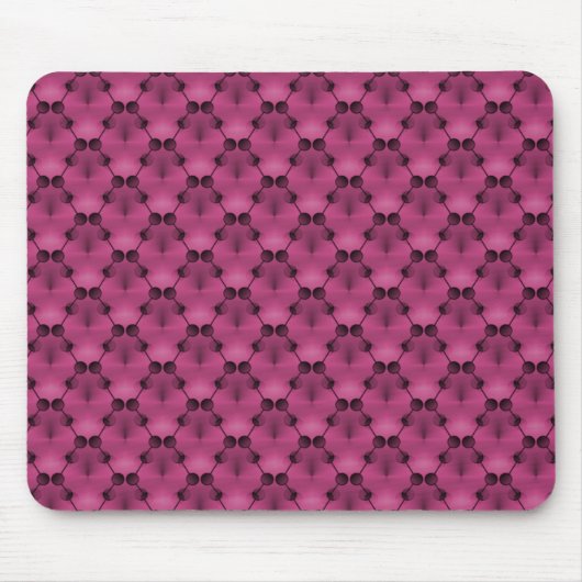Burgundy Retro Funk Circles Mousepad (Vorne)