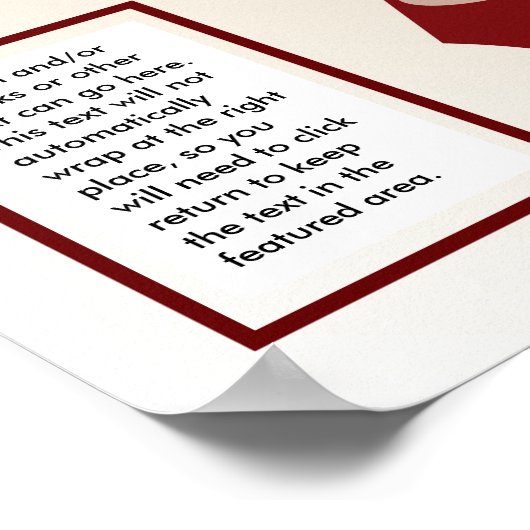 Burgundy Ribbon Chart Poster (Ecke)