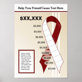 Burgundy Ribbon Chart Poster (Vorne)