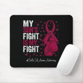 Burgundy Ribbon Son Sickle Cell Anämia Bewusstsein Mousepad (Mit Mouse)