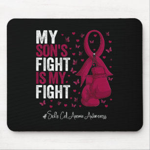 Burgundy Ribbon Son Sickle Cell Anämia Bewusstsein Mousepad