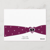 Burgundy Ribbon Tischkarte Postkarte (Rückseite)