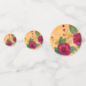 Burgundy Rise Art Design Konfetti (Vorderseiten)