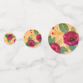 Burgundy Rise Art Design Konfetti (Rückseiten)