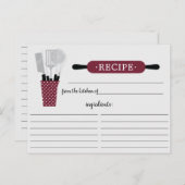 Burgundy Rolling Button Kitchen Tools Rezept Card Postkarte (Vorne/Hinten)