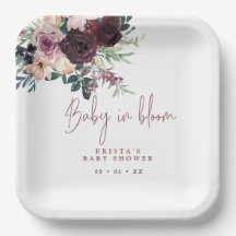 Burgundy Rose Baby in Bloom Baby Dusche