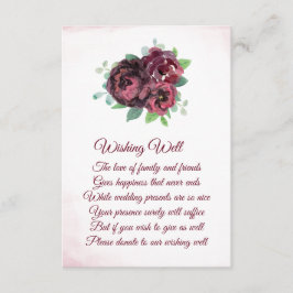 Burgundy Rose Bouquet Hochzeitskarten Begleitkarte