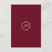 Burgundy Rose Bouquet - Informationskarten für Hoc Begleitkarte (Rückseite)