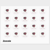 Burgundy Rose Bouquet Watercolor Wedding Stickers (Blatt)