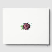 Burgundy Rose Bouquet Wedding Gästebuch (Rückseite)