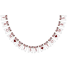 Burgundy Rose Brautparty Banner