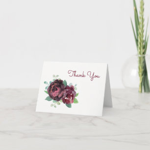 Burgundy Rose Danke-Karte Dankeskarte