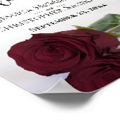 Burgundy Rose Elegantes Hochzeitsszenario Poster (Ecke)