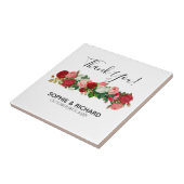 BURGUNDY ROSE FLORAL GARLAND BLUME DANKE FLIESE (Seite)