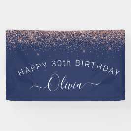 Burgundy Rose Gold Blush Pink Glitzer Monogram Banner