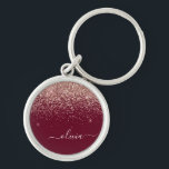 Burgundy Rose Gold Blush Pink Glitzer Monogram Schlüsselanhänger<br><div class="desc">Rose Gold - Blush Pink und Burgundy Sparkle Glitzer Script Monogram Name Keychains (Key Chain). Das macht den perfekten 16 Geburtstag,  Hochzeit,  Brautparty,  Jubiläum,  Babydusche oder Junggeselinnen-Abschied Geschenk für jemanden,  der Lieben glamourösen Luxus und schicke Stile.</div>