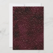 Burgundy Rose Gold Confetti Corporate Holiday Einladung (Rückseite)