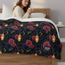 Burgundy Rose & Gold Lanterns