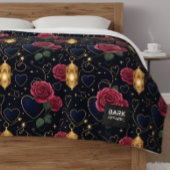 Burgundy Rose & Gold Lanterns Sherpadecke