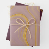 Burgundy Rose Gold Marble Agate Glitzer Geschenkpapier Set (Beispiel)