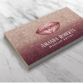 Burgundy Rose Gold Tropfen Lippen zum Basteln Visitenkarte