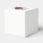 Burgundy Rose Peach Peony Floral Wedding Geschenkschachtel (Rückseite)