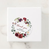 Burgundy Rose Round Gevor Tags Geschenkanhänger (Beispiel)