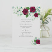 Burgundy Rose Sage Eukalyptus Wedding (Stehend Vorderseite)