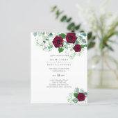 Burgundy Rose Sage Eukalyptus Wedding (Stehend Vorderseite)