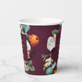 Burgundy Rose und Ranunculus Wedding Pappbecher (Links)