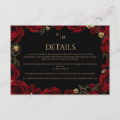 Burgundy Roses Boho Wedding Begleitkarte (Vorderseite)