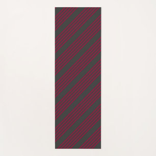 Burgundy Rot und Holzkohle 5 Streifen Muster Yogamatte