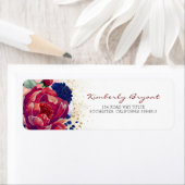 Burgundy Rot und Navy Blue Floral (Insitu)
