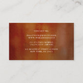 Burgundy Rot und Orange Floral Elegantes Botanisch Visitenkarte (Rückseite)