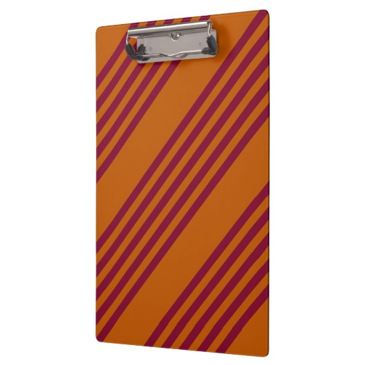 Burgundy rot und verbrannt orange fünf Streifen Mu Klemmbrett (Links)
