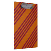 Burgundy rot und verbrannt orange fünf Streifen Mu Klemmbrett (Rechts)