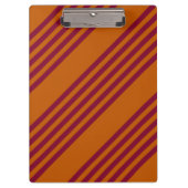 Burgundy rot und verbrannt orange fünf Streifen Mu Klemmbrett (Vorderseite)