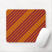 Burgundy rot und verbrannt orange fünf Streifen Mu Mousepad (Mit Mouse)