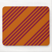 Burgundy rot und verbrannt orange fünf Streifen Mu Mousepad (Vorne)