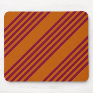 Burgundy rot und verbrannt orange fünf Streifen Mu Mousepad