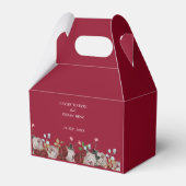 Burgundy Rote Rose Floral Wedding Geschenkschachtel (Rückseite)