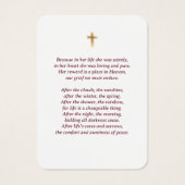 Burgundy Rote Rose Gold Floral Memories Cards (Rückseite)