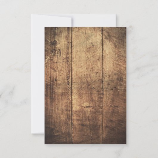 Burgundy Rote Rose Rustic Wood Wedding Einladung (Rückseite)