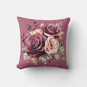 Burgundy Rote Rosen Classic Kissen