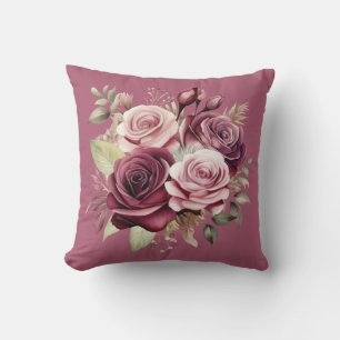Burgundy Rote Rosen Classic Kissen