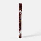 Burgundy Royale Marble with White & Gold Veining iPhone Hülle (Rechte Seite)