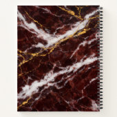 Burgundy Royale Marble with White & Gold Veining Notizblock (Rückseite)