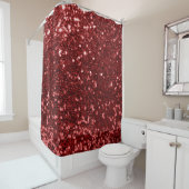 Burgundy Ruby Red Maroon Imitats Glitzer Sequin Gl Duschvorhang (Beispiel)